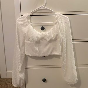 Long sleeve crop top